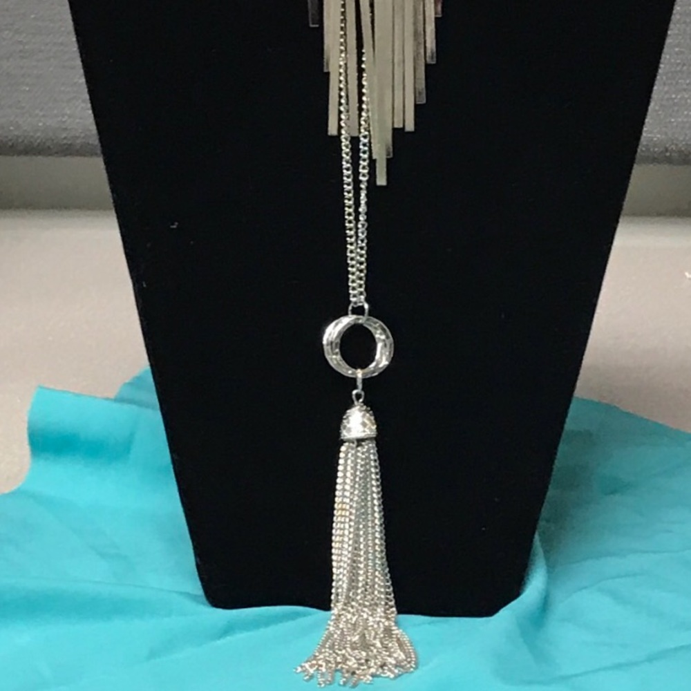 *SOLD*Silver Tone Chain Necklace Set